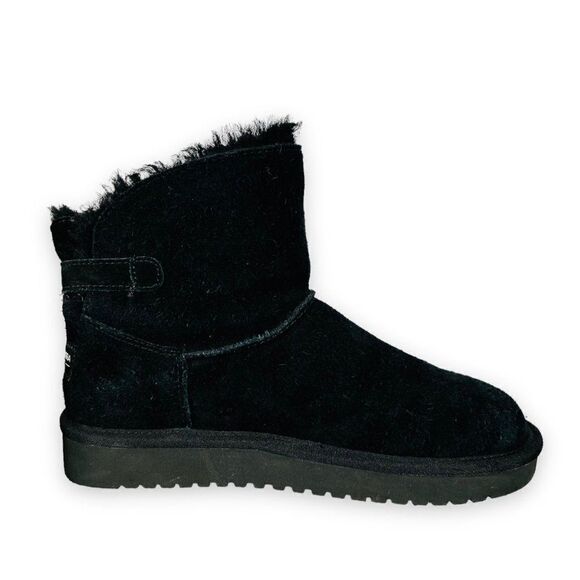 Koolaburra by UGG Remley Mini Suede Boots Black 1105809 Women's 6 - Picture 7 of 10